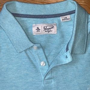 Men’s light blue Original Penguin polo